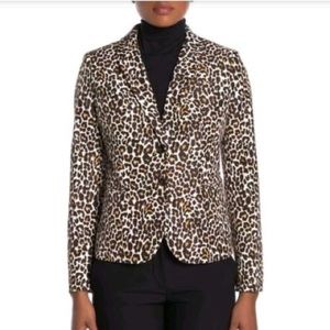 J crew Womens cheetah print suit jacket 🐆 XXS
